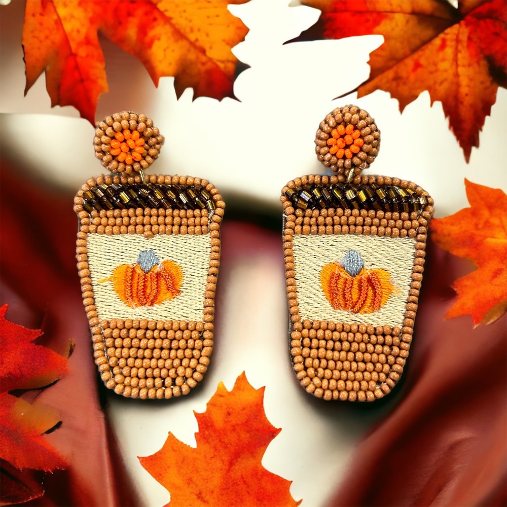 Pumpkin Spice Latte Earrings